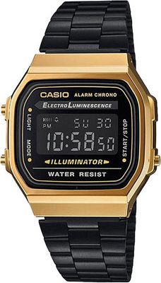 A-168WEGB-1B  -  Японские наручные часы Casio Collection A-168WEGB-1B с хронографом