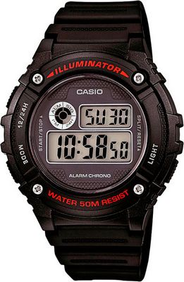 W-216H-1A  -  Японские наручные часы Casio Collection W-216H-1A с хронографом