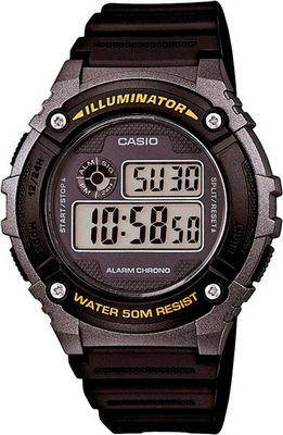 W-216H-1B  -  Японские наручные часы Casio Collection W-216H-1B с хронографом